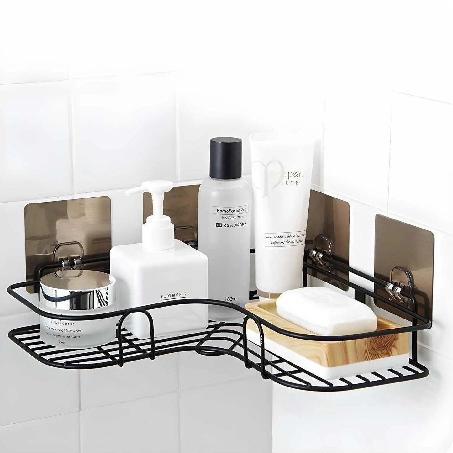 Strong Stickable L-Shaped Floating Shelf