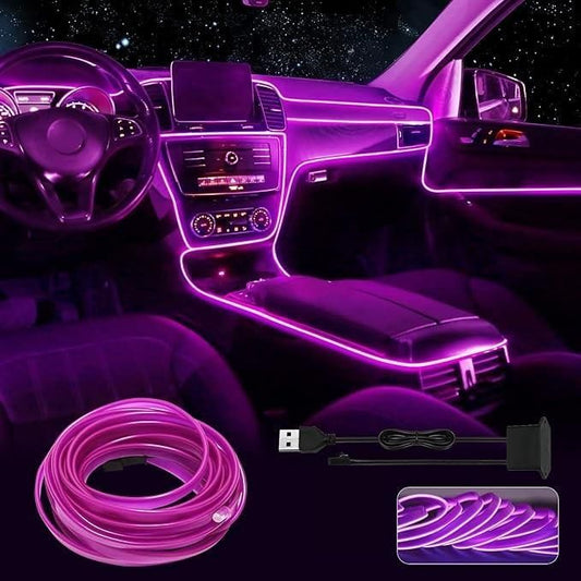 5M Neon Lights 5V with Fuse Protection for Car Interior Decoration